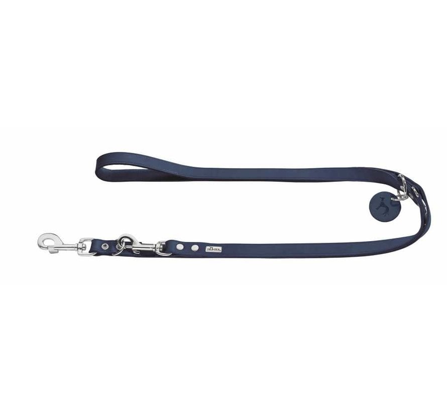 Adjustable Dog Leash Blue Leather