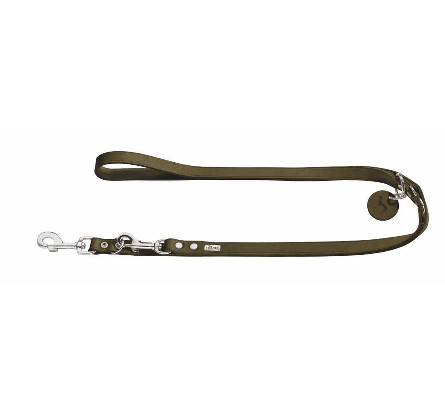 Adjustable Dog Leash Green Leather