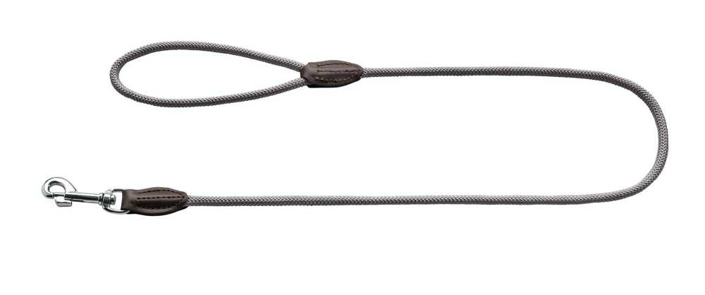 Hunter Looplijn Freestyle Nylon Rond Grijs - Hondenriem - 110x1.0 cm