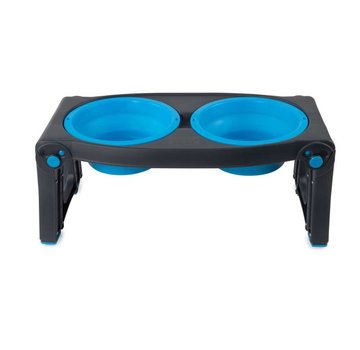 Dexas Adjustable Height Pet Feeder Pro Blue