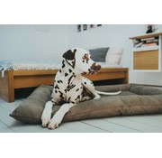 Hunter Dog Cushion Faux Leather Bologna Stone