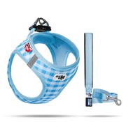 Curli Puppy Tuig & Riem Air Mesh Blauw