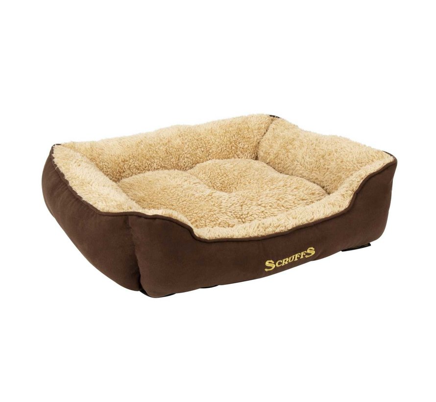 Dog Bed Cozy Box Bed  Brown