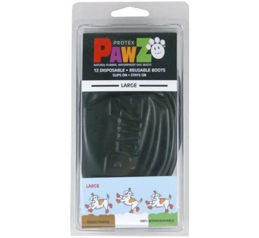 Protex Pawz Dog Shoes Reusable Black