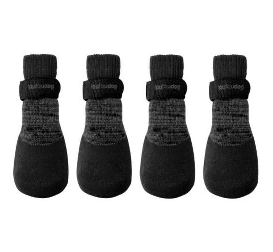 Protex Dog Shoes Reusable Black