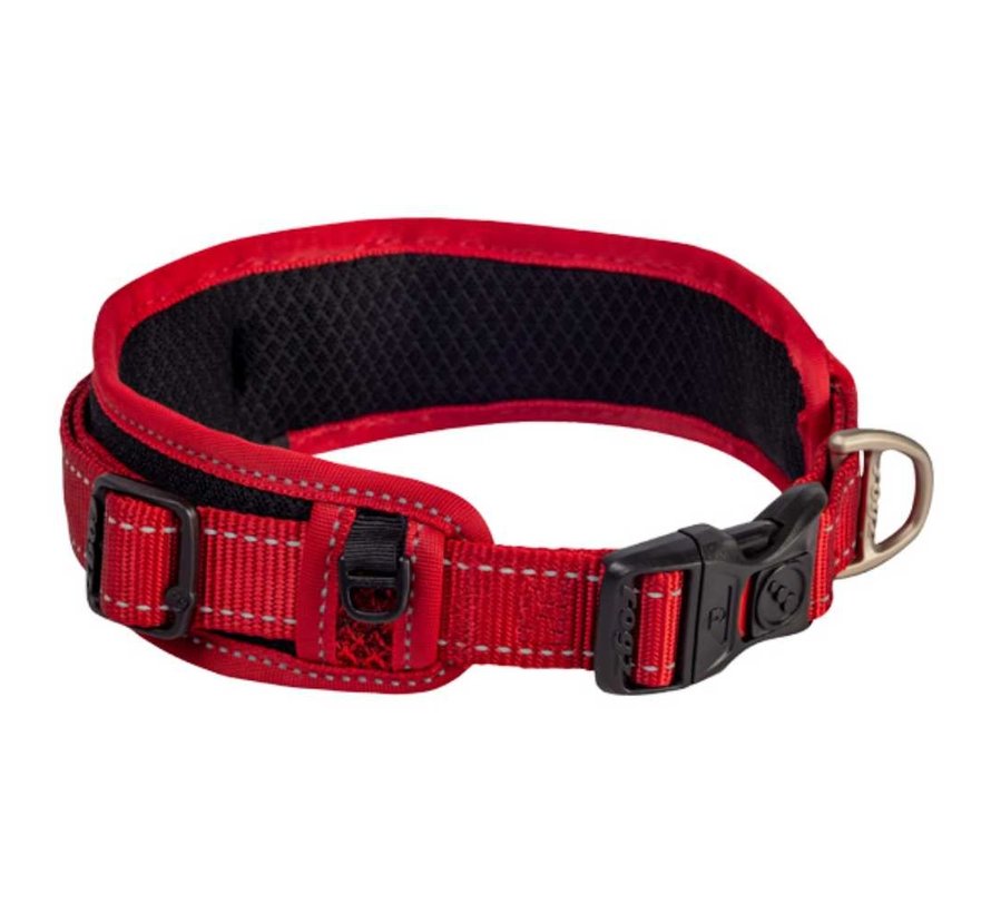 Dog Collar Utility Padded Red