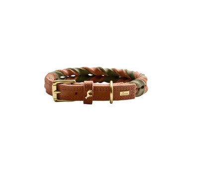 Hunter Dog Collar Solid Education Duo Cognac