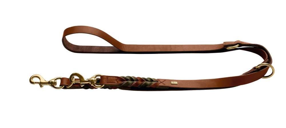 Afbeelding Verstelbare Hondenriem Solid Education Duo Cognac door Petsonline