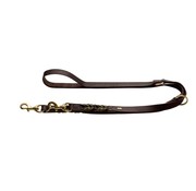 Hunter Adjustable Dog Leash Solid Education Duo Brown