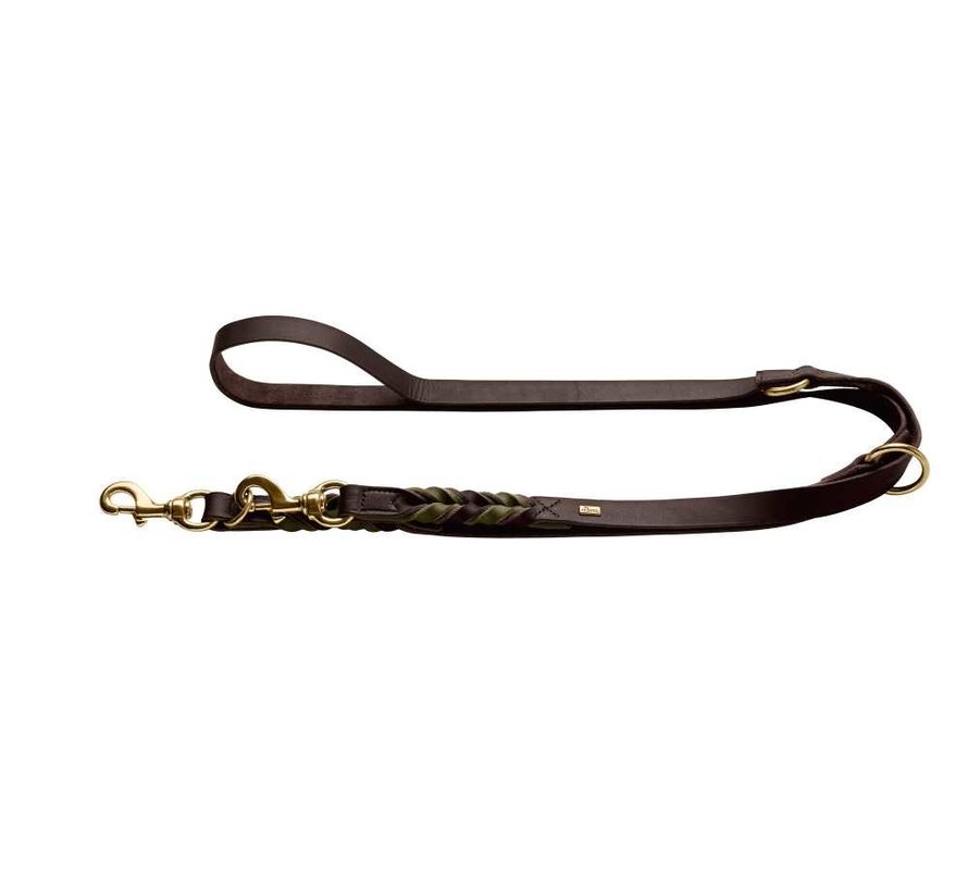 Adjustable Dog Leash Solid Education Duo Brown