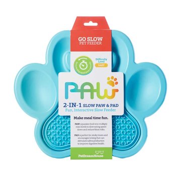 PDH Paw 2 in 1 Slow Feeder Blauw