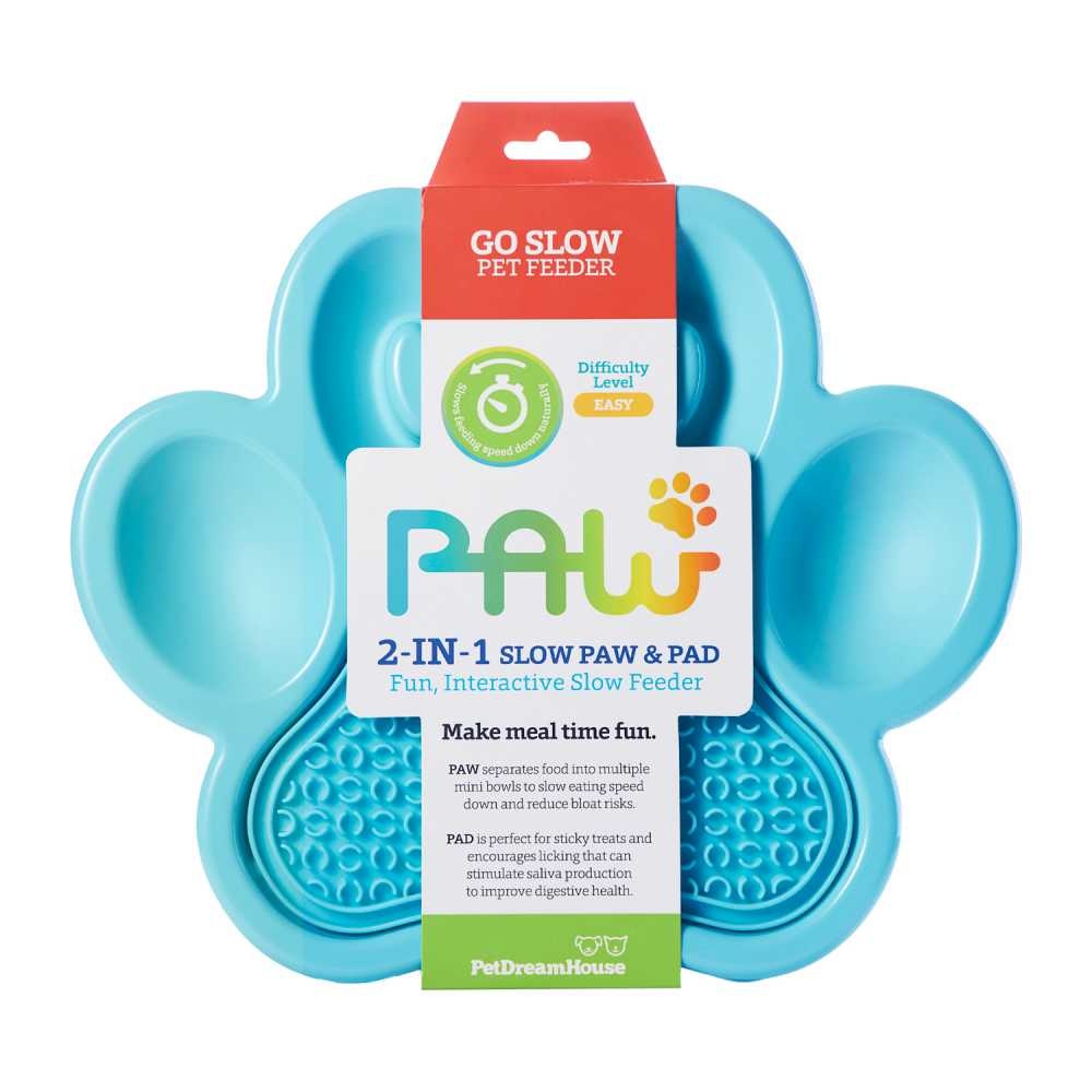 Paw 2 in 1 Slow Feeder Blauw