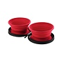 Foldable Red Feeding Bowl List with Storage Bag