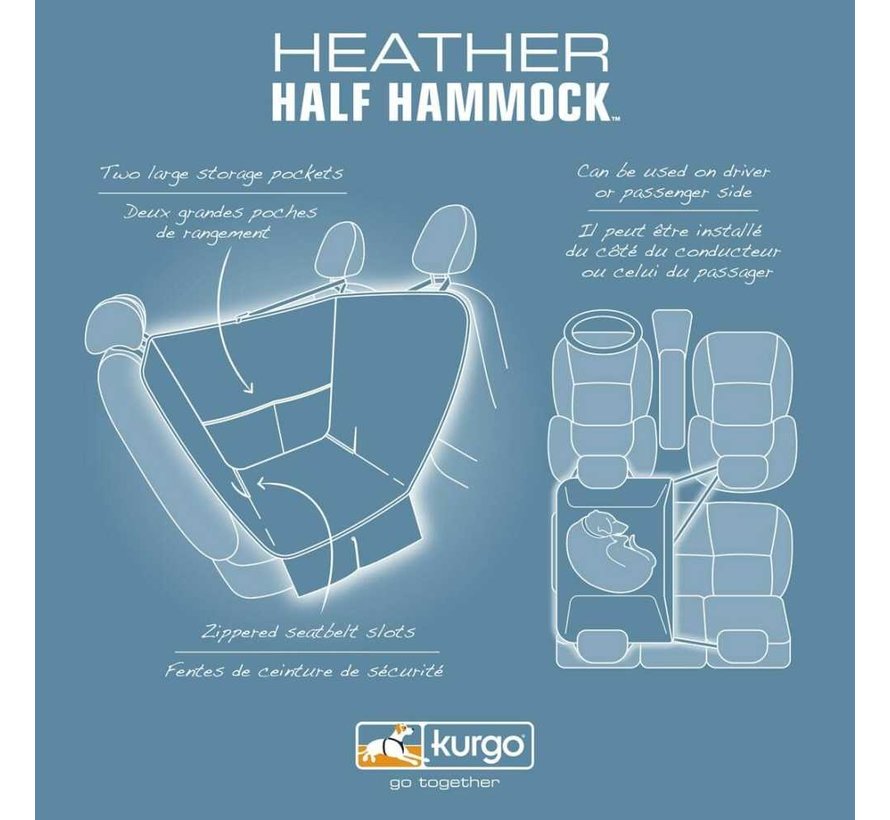 Heather Half Hammock Back Seat Dog Blanket