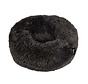 Dog Bed Donut Fuzz Dark Grey