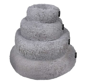 District70 Dog Bed Donut Fuzz Light Grey