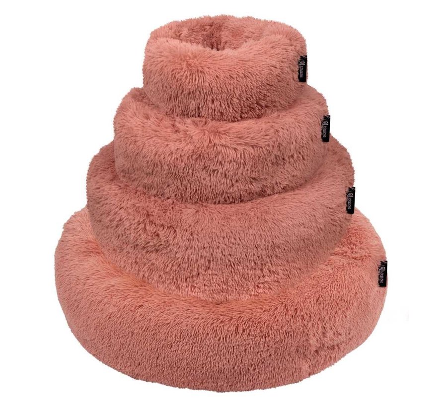 Dog Bed Donut Fuzz Old Pink