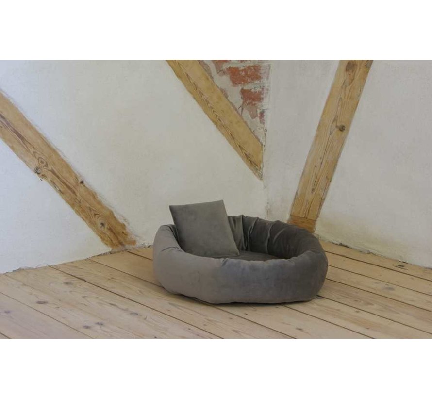 Dog Bed Velvet Taupe