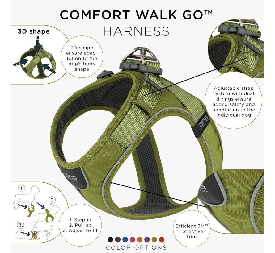Dog harness Comfort Walk Pro Go Hunting Green
