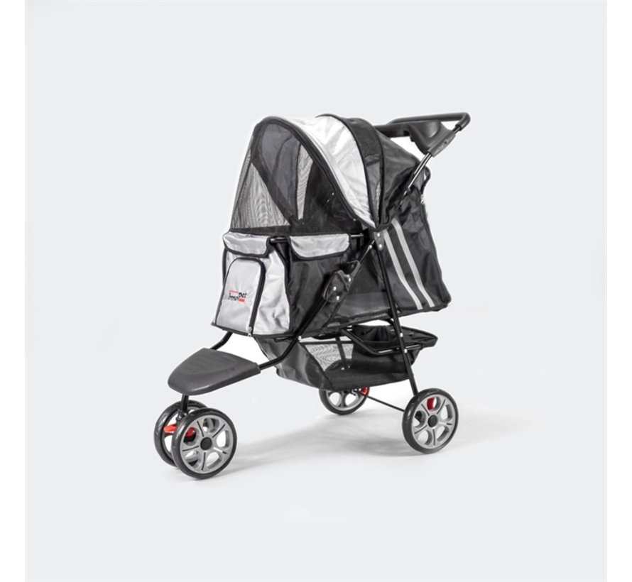 Hondenbuggy All Terrain Black-Silver