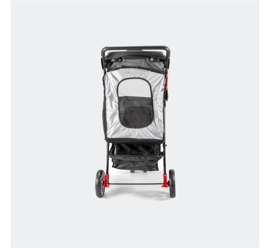 Hondenbuggy All Terrain Black-Silver