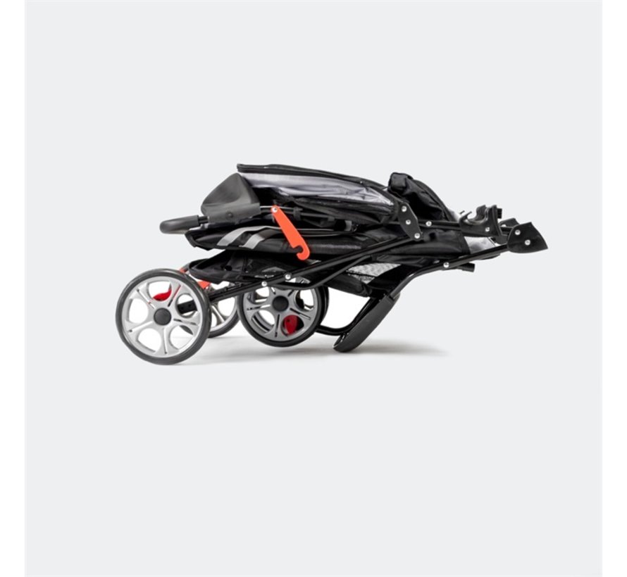 Hondenbuggy All Terrain Black-Silver