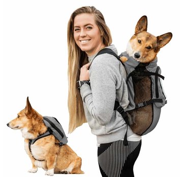 K9 Sport Sack Hondendraagtas Rugzak Walk On Grijs