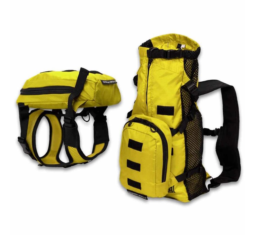 Multifunctional Dog Backpack Walk On Yellow