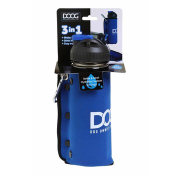 DOOG Waterfles Blauw 3-in-1