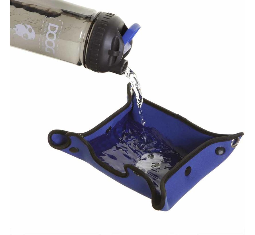 Hondenwaterfles Blauw 3-in-1
