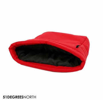 51 Degrees North Dog sleeping bag Storm Fire Red