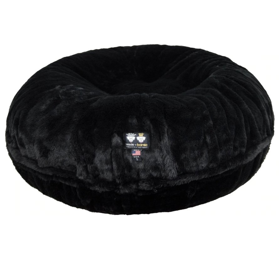 Dog Bed Bagel Short Shag Black Panther