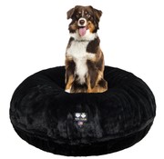 Dog Bed Bagel Short Shag Black Panther