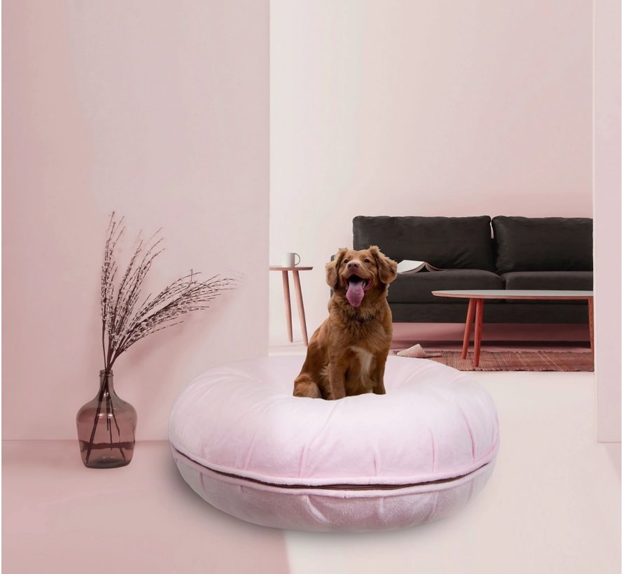 Dog Bed Bagel Pink Lotus