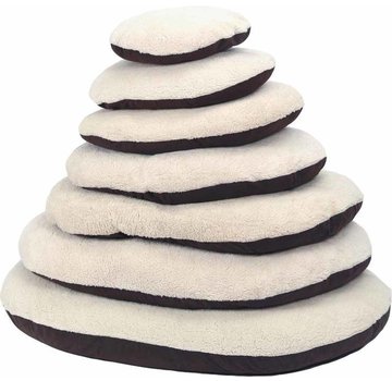 51 Degrees North Oval Dog Cushion Sheep Beige & Brown