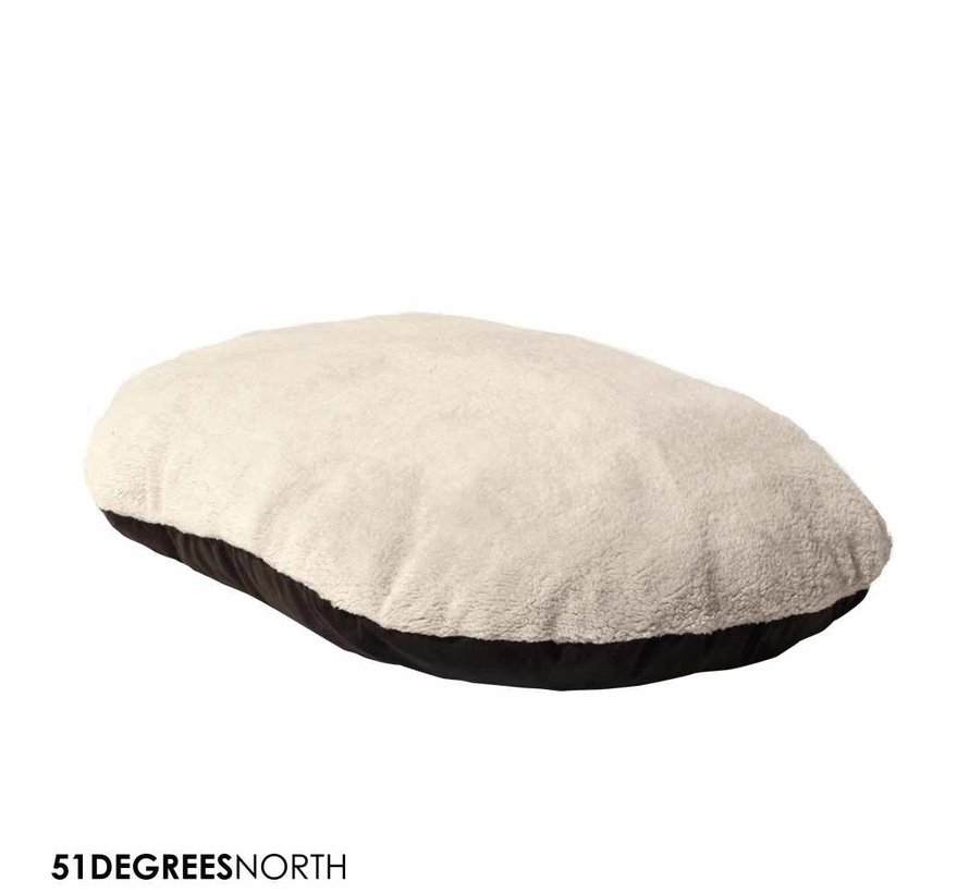 Oval Dog Cushion Sheep Beige & Brown