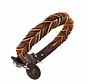 Dog Collar Solid Education Cord Brown Orange