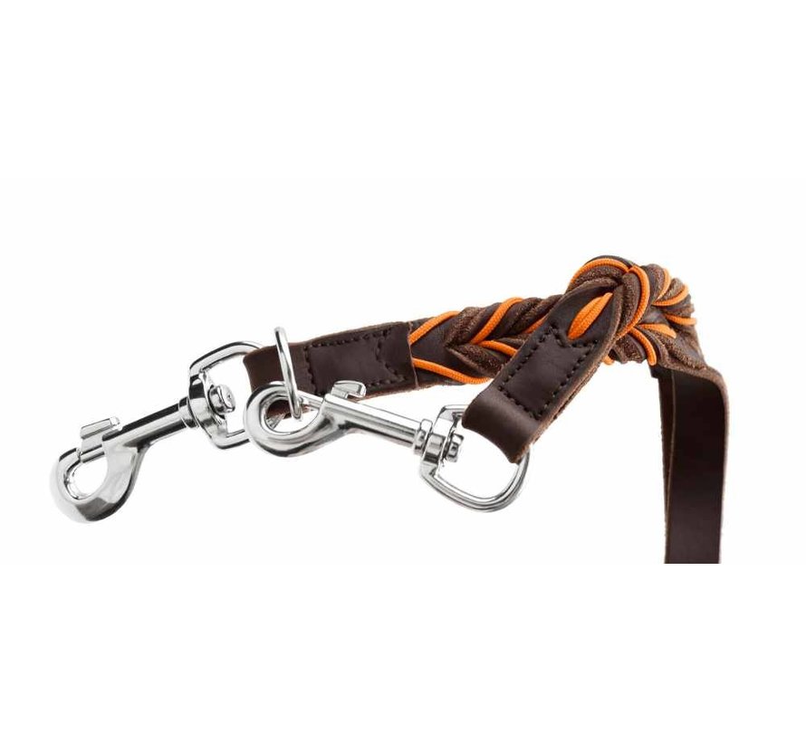 Dog Leash Solid Education Cord Brown - Orange