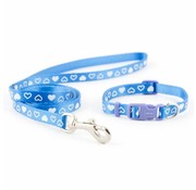 Ancol Hondenhalsband Set Met Riem Hearts Blauw