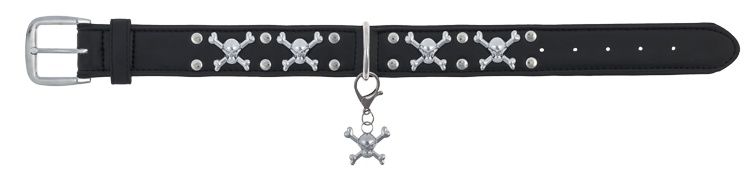 Hondenhalsband Big Skull and Bones Zwart