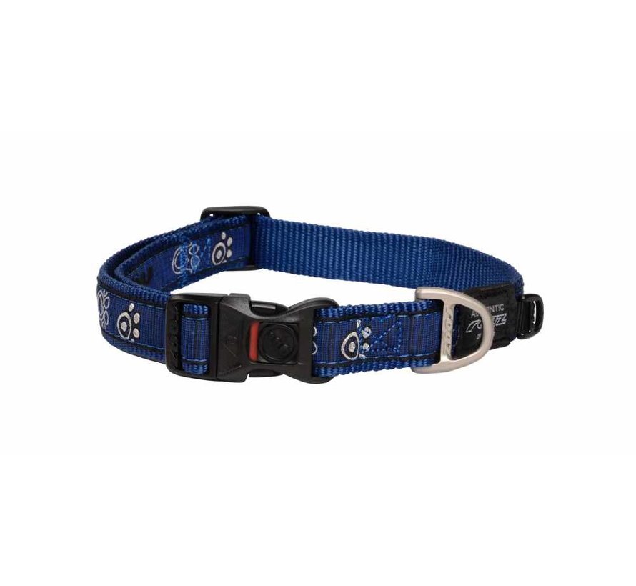 Dog Collar Navy Paw