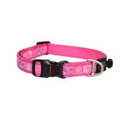 Rogz Dog Collar Pink Paw