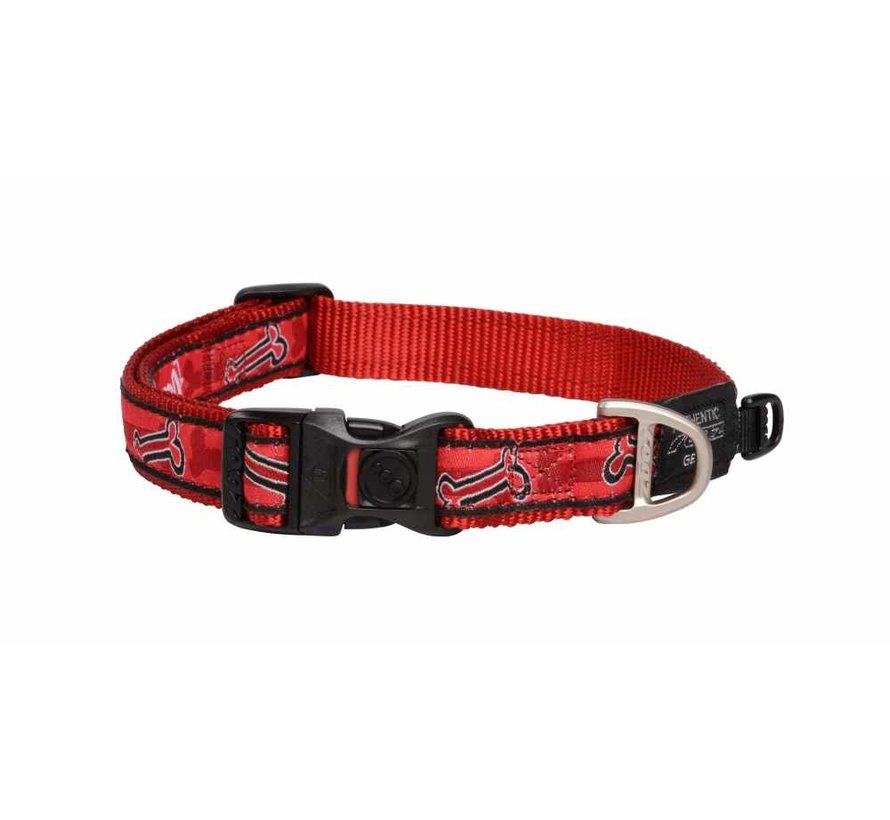 Dog Collar Fancy Dress Red Bone