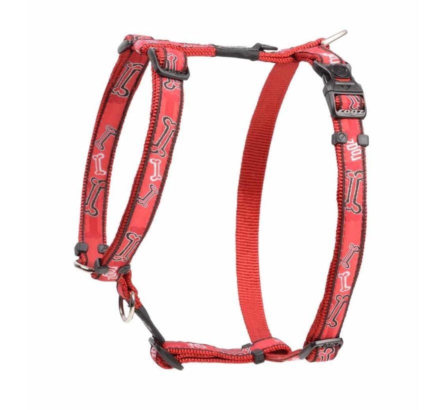 Dog Harness Red Bone