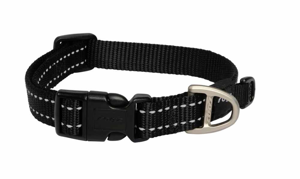 Rogz for Dogs Landing strip Hondenhalsband Verstelbaar Zwart 80 x 4 cm