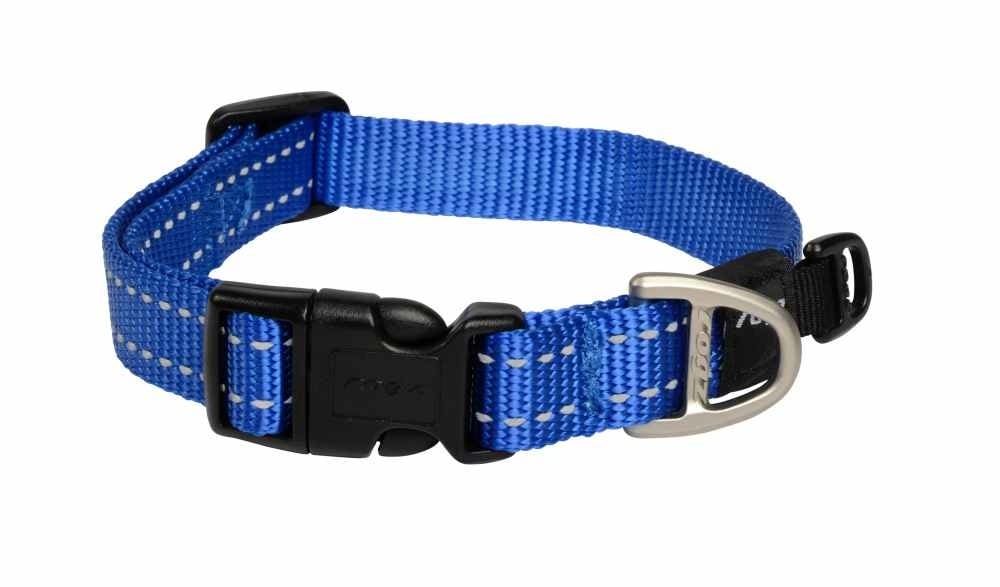 Rogz for Dogs Snake Hondenhalsband Verstelbaar Blauw 40 x 1,6 cm