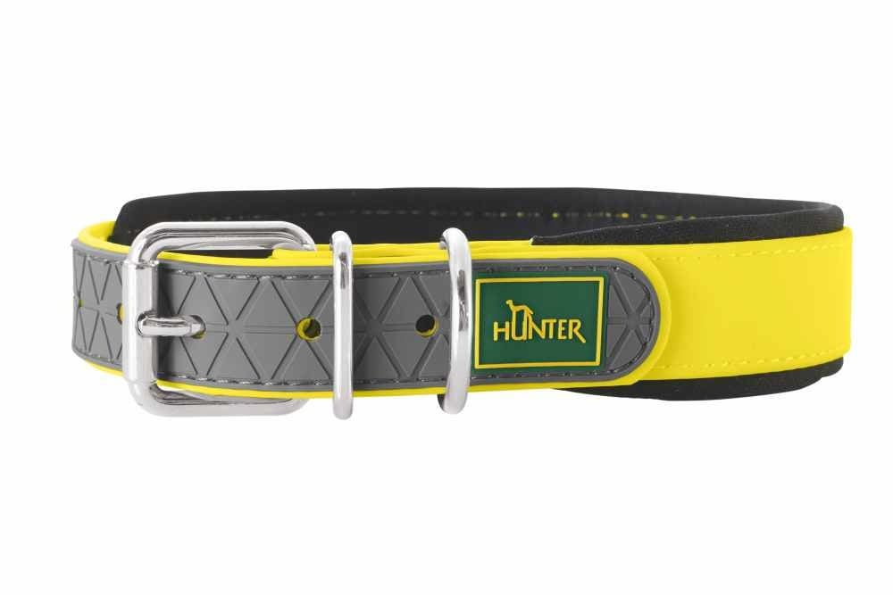 Hunter halsband voor hond convenience comfort neon geel 22-30 cmx20 mm
