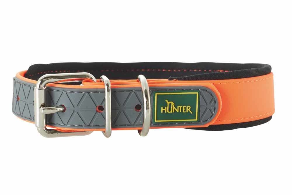 Hunter halsband voor hond convenience comfort neon oranje 22-30 cmx20 mm