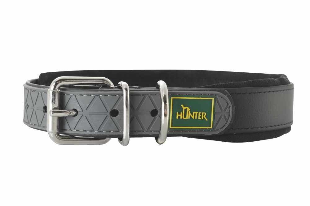 Hunter halsband voor hond convenience comfort neon zwart 47-55 cmx25 mm