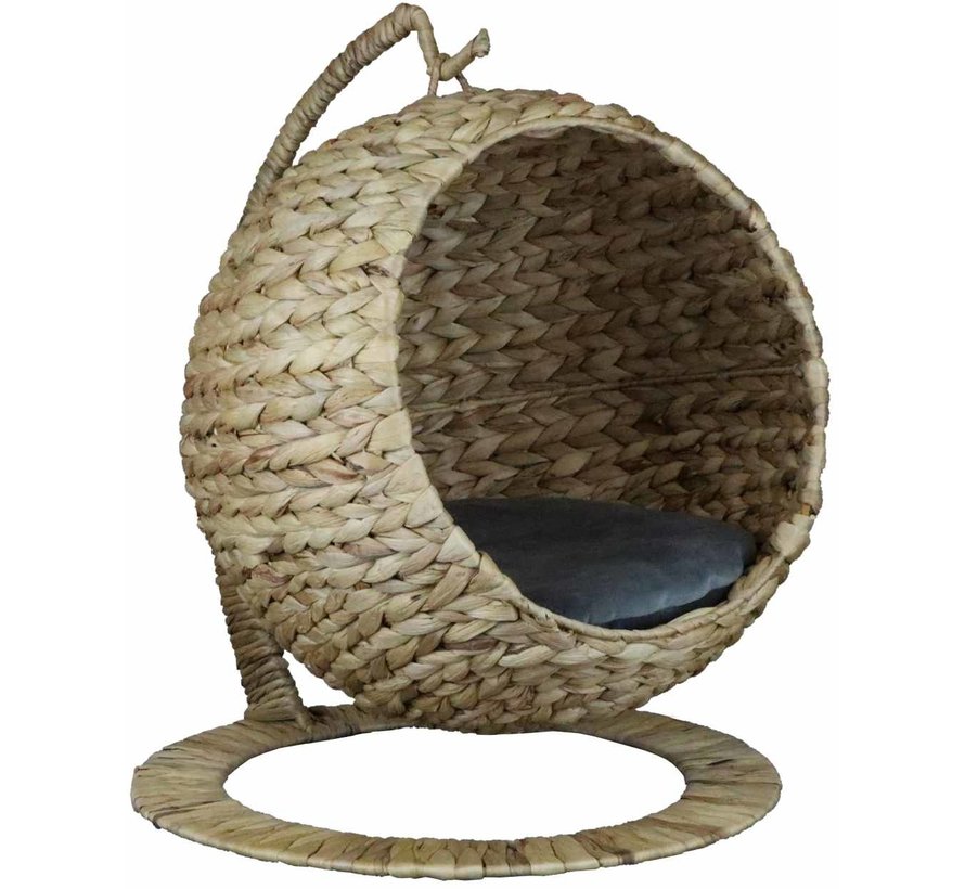 Cat Bed Hanging Chair With Grey Cushion